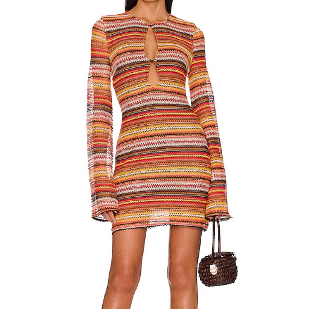 Crocheted Dress with Bell Sleeves